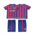 Camisola FC Barcelona 2009 Retro Criança Equipamento Primeiro 2010 Manga Curta